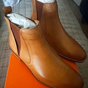 Mona Flying Brown Leather Booties